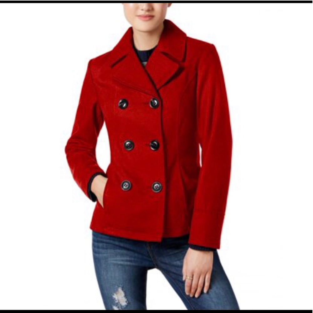 Celebrity Pink Women's Double-Breasted Peacoat
